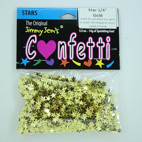 Miniatura 2 de Confetti Star 14" Gold - 2 bolsas de media onza (1 oz) #8522 Q01