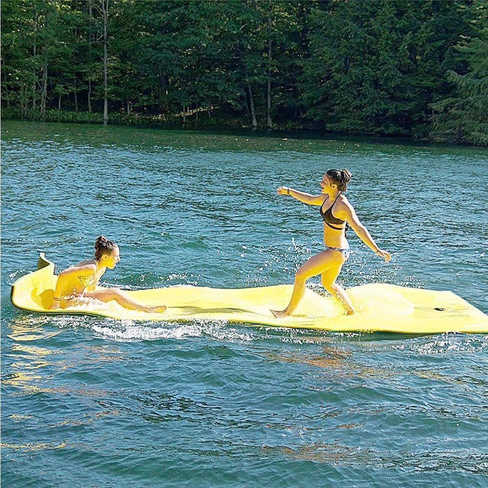 Tapis d'eau flottant, 3 couches de mousse XPE indéchirable pour lac, piscine, rivière, océan, durable pour s'amuser sur l'eau