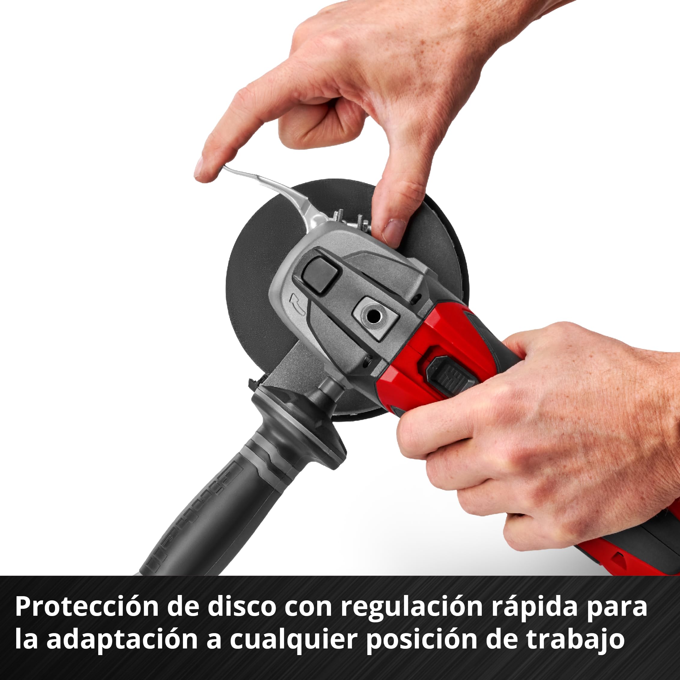 Einhell Amoladora angular con batería TE-AG 18/115 Li-Solo Power X-Change (18 V, 115 mm diámetro de disco, 28 mm profundidad de corte, arranquue suave, sin disco, sin batería)