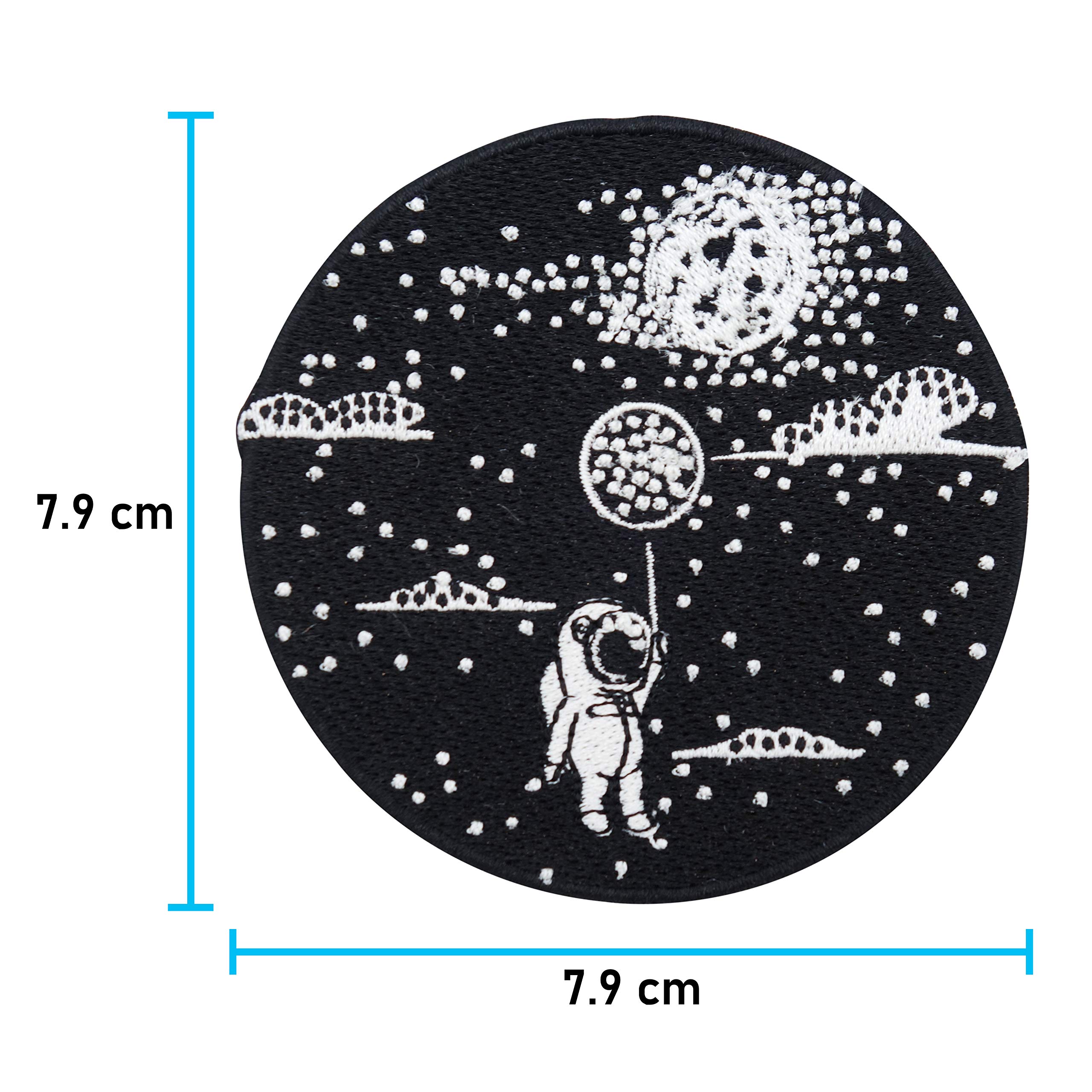 Finally Home Bügelpatch 'Astronaut Auf Wal' - Weltraum-Aufnäher Für Kleidung & Rucksäcke