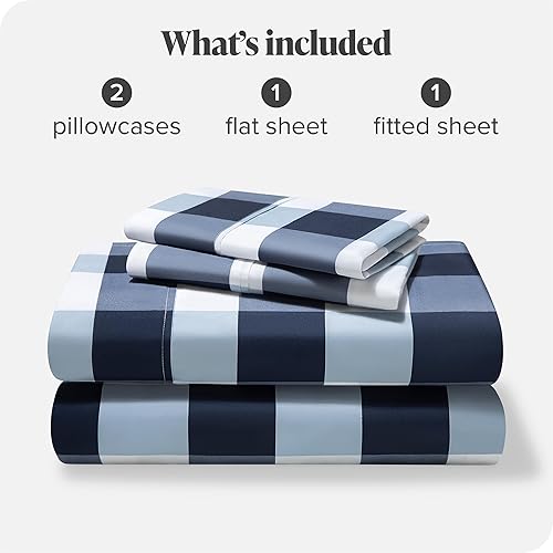 Miniatura 8 de Bare Home - Juego de sábanas de microfibra ultrasuave, 4 piezas de 1800 hilos, doble cepillado, esquinas tipo bolsillos profundos, ajuste fácil,