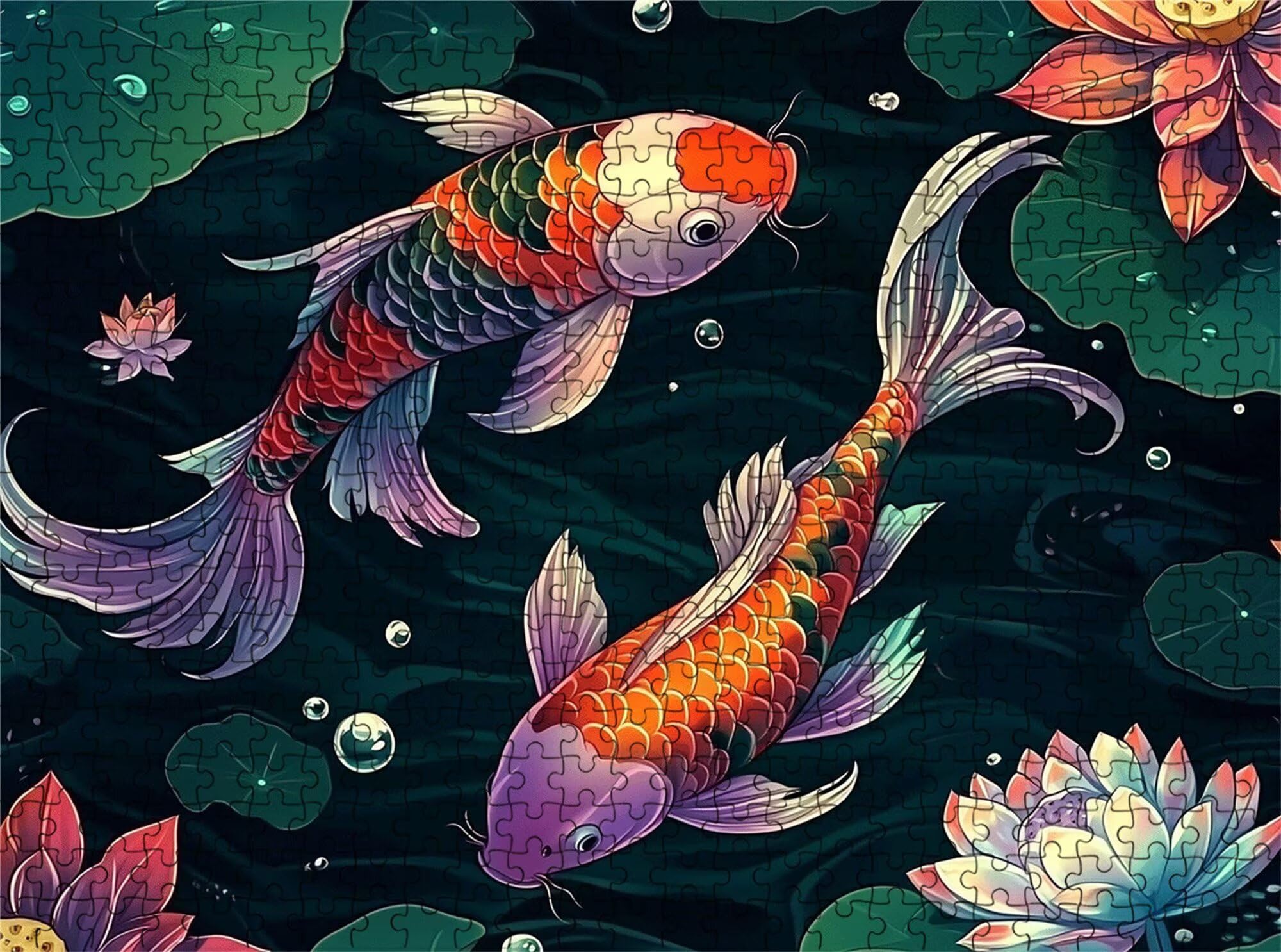 Puzzle 6000 elementów, ryba lotos puzzle 6000 elementów dla dorosłych i dzieci, premium artystyczna łamigłówka, 179,5x105,5 cm Klasyczna gra puzzli dla dorosłych, dekoracja domu, prezent dla mężczyzn