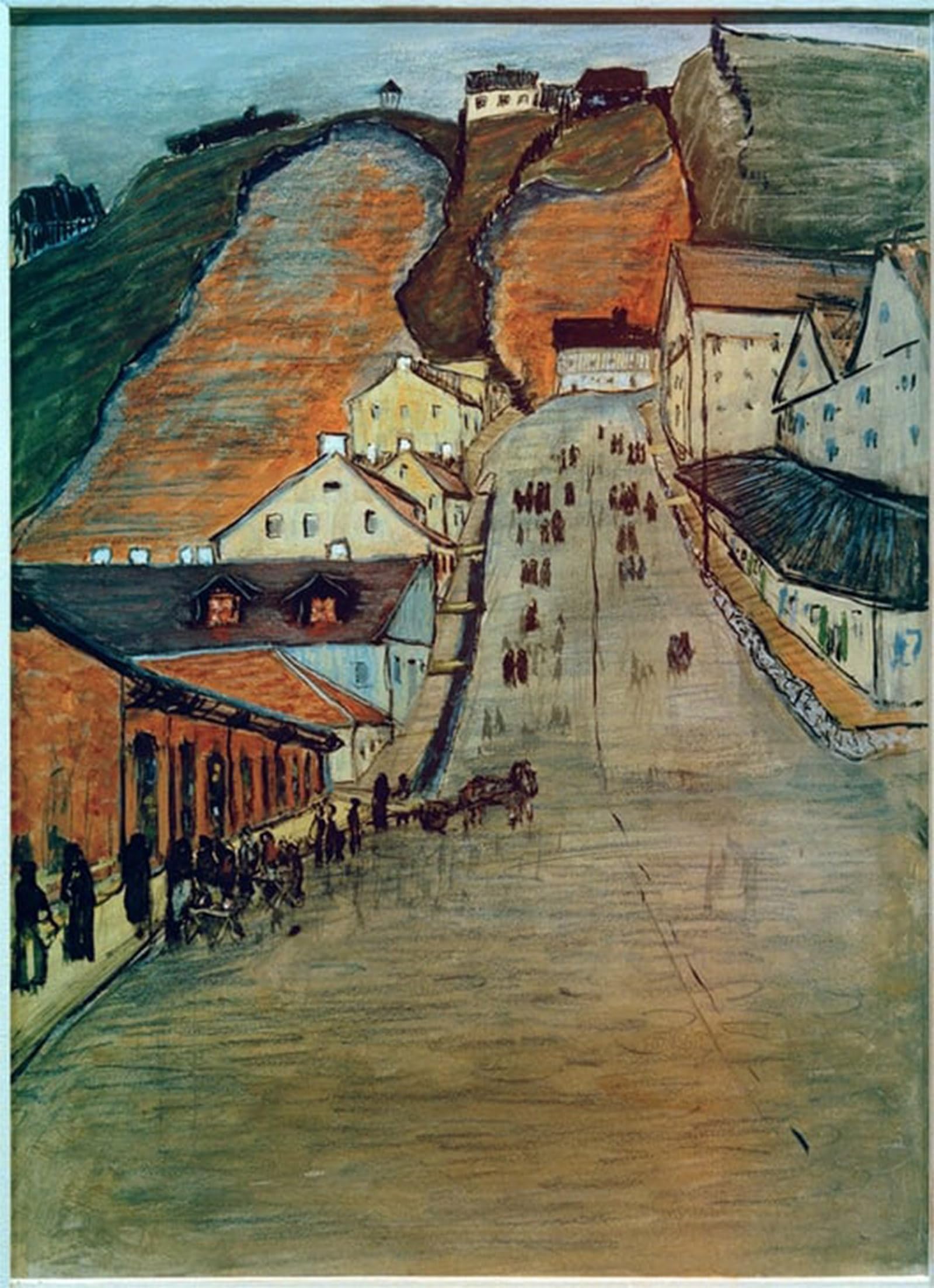 POSTERIIk Famous Print Pop Art Wall Art Graffiti the Green Mountain by Marianne Von Werefkin Art Prints for Home Decor 60x90cm