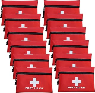 12-teiliges Mini-Erste-Hilfe-Set, leere Reise-Erste-Hilfe-Tasche mit Reißverschluss für Notfälle zu Hause, im Büro, Auto, Outdoor, Boot, Camping, Wandern (nur Tasche)
