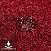 Vista 194 de MIULEE - Juego de 2 tapetes para baño, absorbentes, microfibra esponjosa y gruesa, con reverso antideslizante, lavable a máquina, para baño, ducha