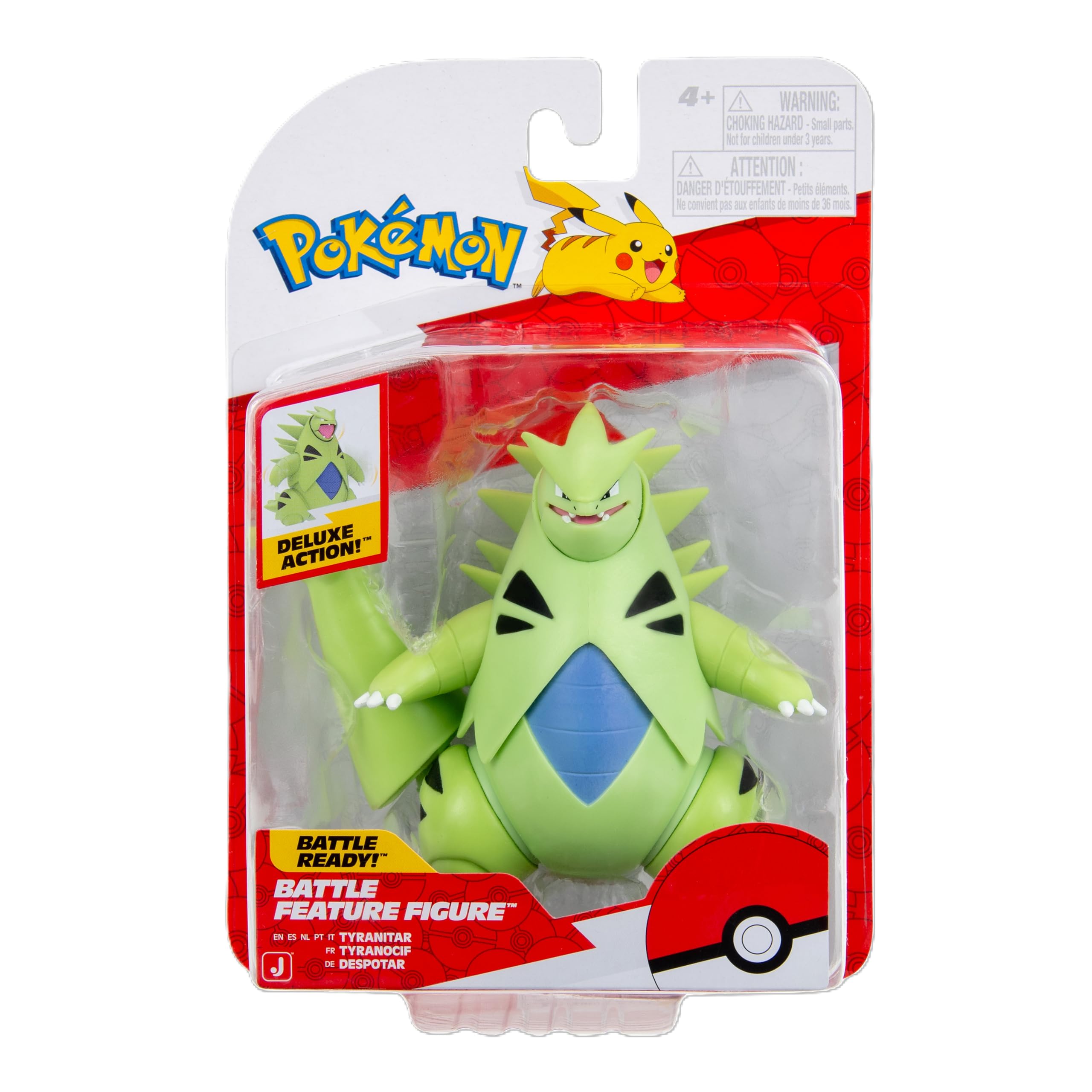 Jazwares Tyranitar Figur 11 cm – Offizielle Pokémon Battle Figur, Neue Welle 2024