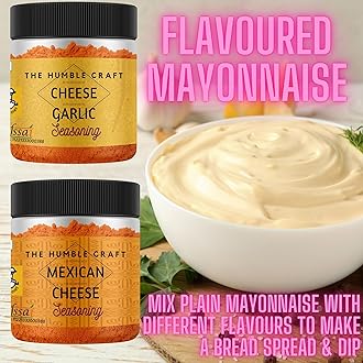 The Humble Craft Cheese Garlic Seasoning Powder - Popcorn, Nachos, Pasta, Bread & Roasted Vegetables - Strong Garlic Taste - 100gms