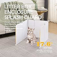 Vista 2 de MEEXPAWS Caja de arena para gatos, protector contra salpicaduras extra grande, 28 pulgadas de largo x 21.5 pulgadas de ancho x 18 pulgadas de alto