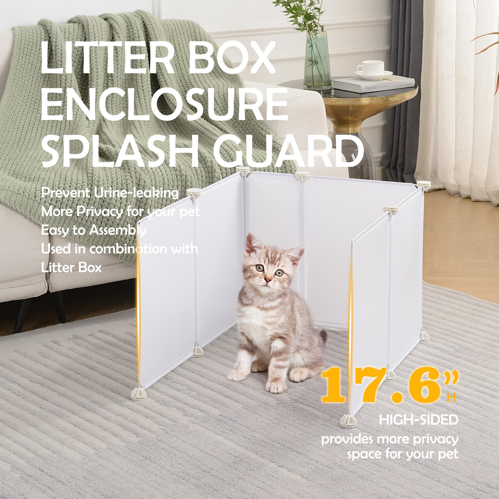 Amazon.co.jp: MEEXPAWS 特大猫用トイレボックス | ペットガード付き