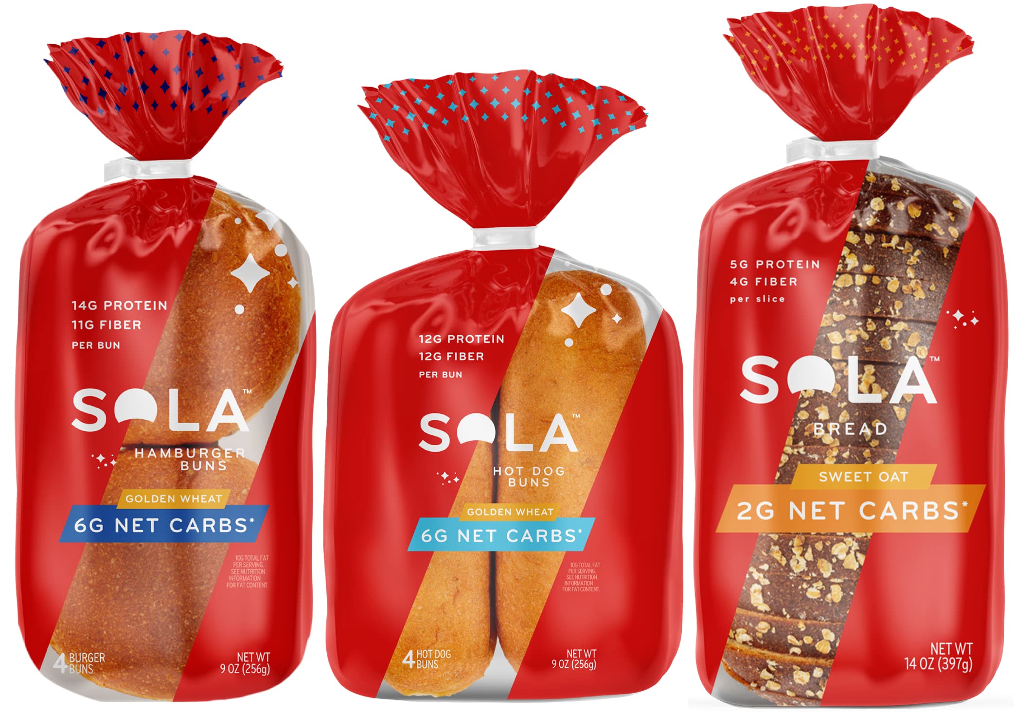 Buy Sola Low Carb & Keto Friendly Variety Pack 1 Sweet Oat Bread, 1