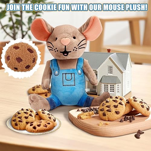 Miniatura 4 de Please Give Mouse Cookies - Adorable peluche de ratón pequeño con ropa, ideal para los pequeños que aman las galletas (9.5 pulgadas)