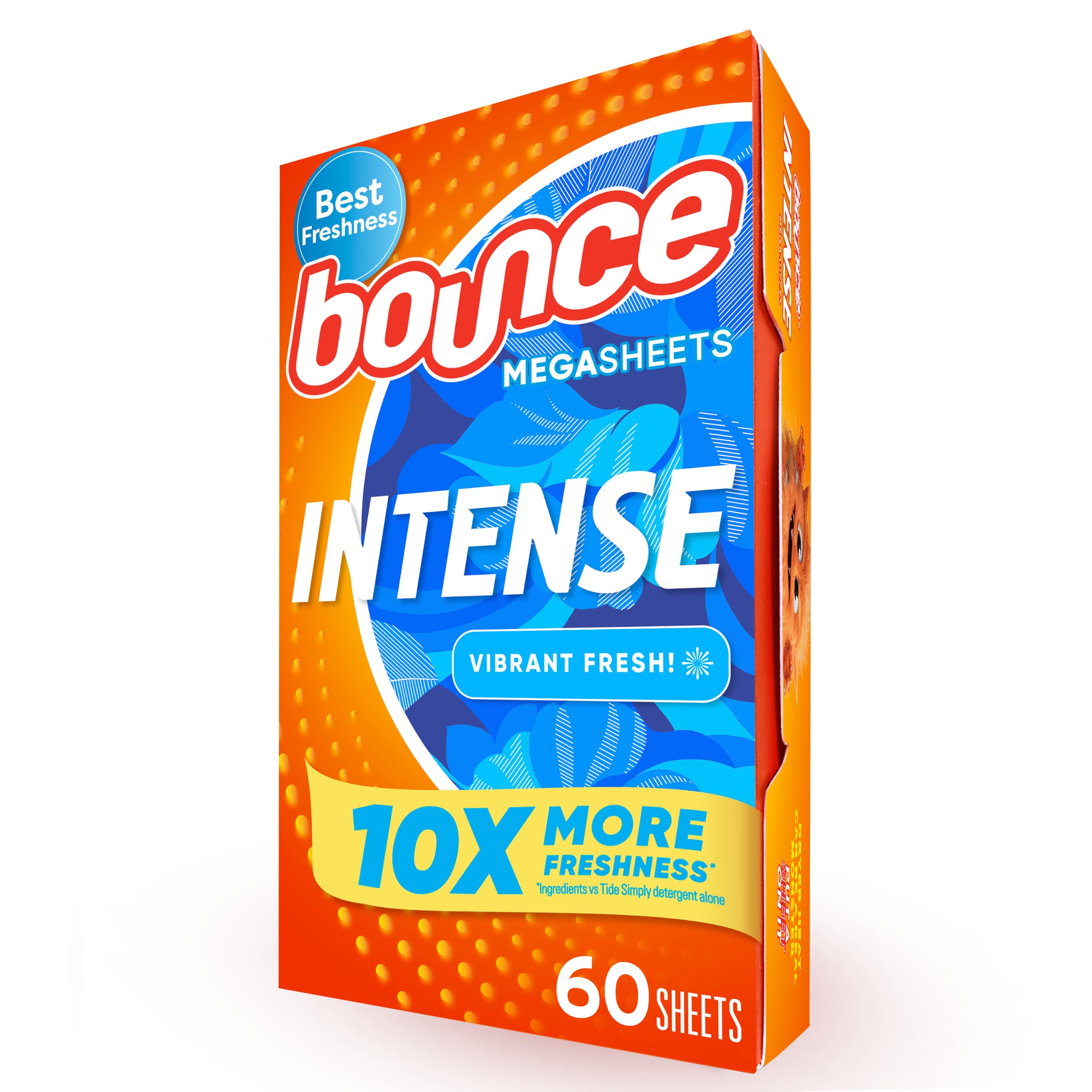 Amazon.com: Bounce Intense Dryer Sheets, 60 count, Vibrant Fresh