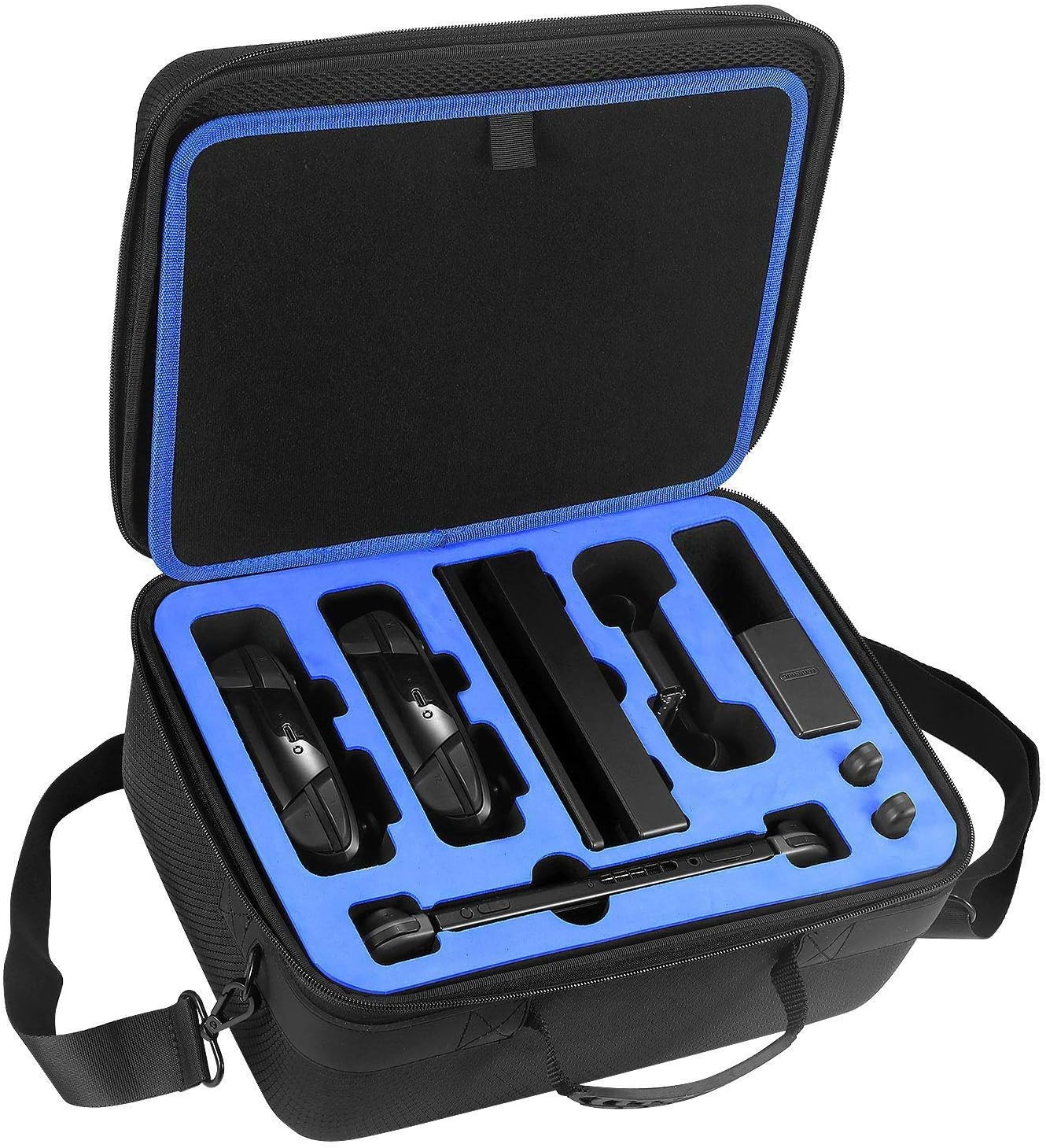 D DACCKIT Nintendo Switch Travel Carrying Case - Fit Console, Dock, 2x Pro Controller, Joy-Con Grip, Power Adapter and Accessories