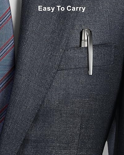 Vista 3 de Cambond Bolígrafos negros Bolígrafos a granel de metal para regalo diario, hombres de negocios, asistentes de vuelo de policía, punta media