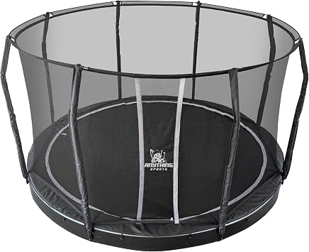 Round In-Ground Trampoline Heavy-Duty Flush-to-Ground Outdoor Jumping Mat with Galvanized Frame, Safety Padding & Easy Install Kit | Ideal for Kids, Families & Athletes| 12 or 14 Diameter Trampoline