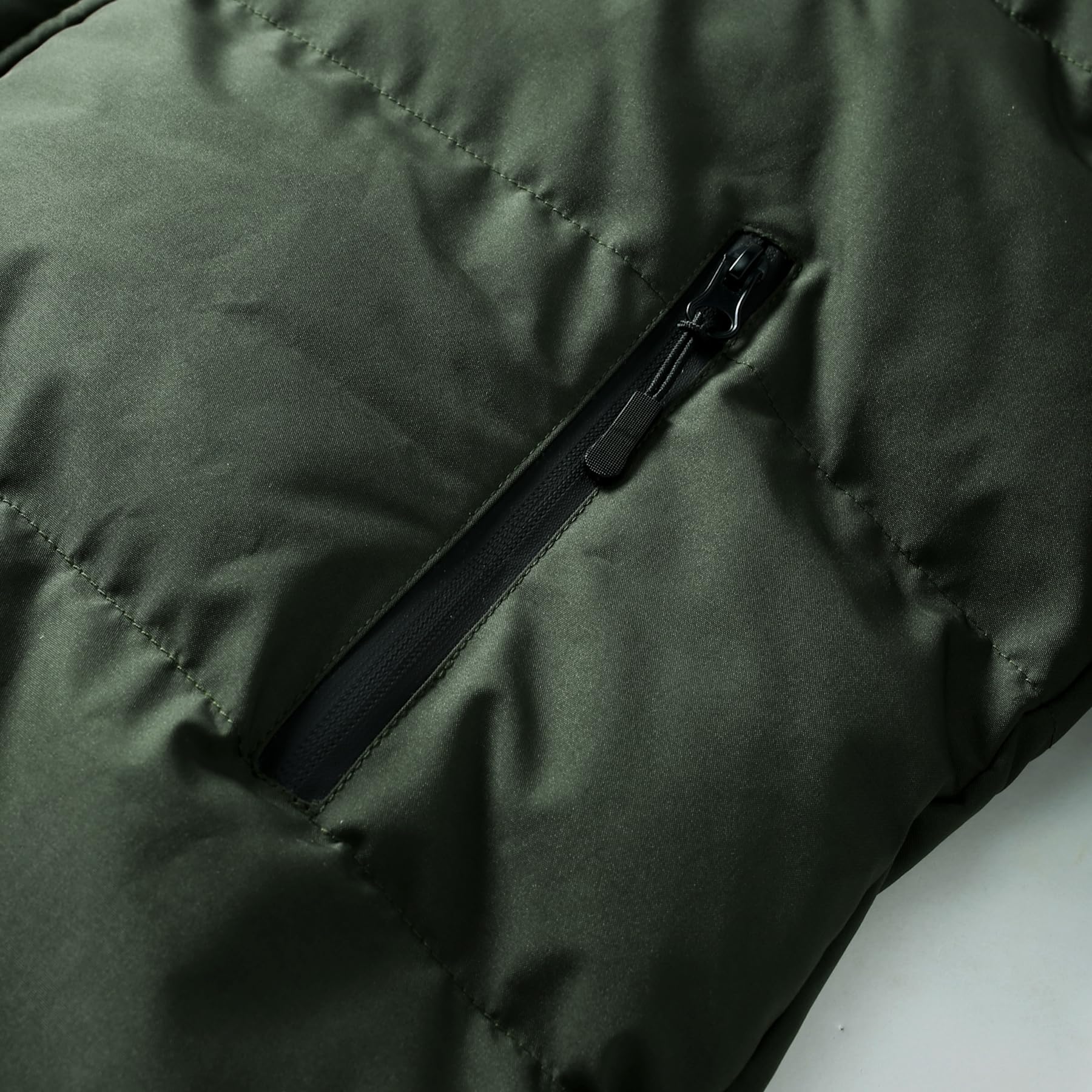 Allthemen Piumino da Uomo Giacca Invernale Lunga Trapuntata con Cappuccio Parka Caldo Cappotto a Vento di Grandi Dimensioni