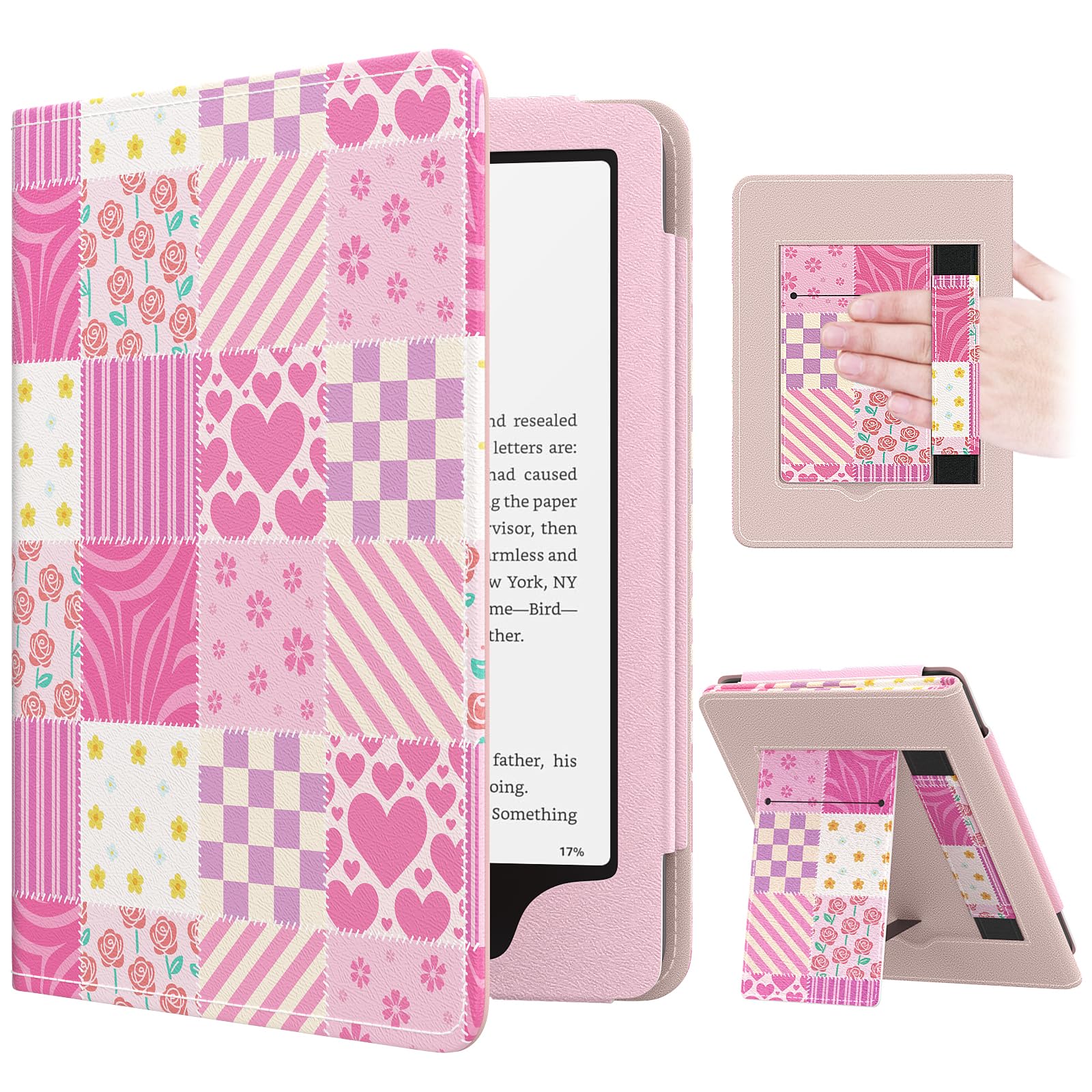 MoKo Case for 7"/6.8" Kindle Paperwhite(12th/11th Gen-2024/2021), Pink