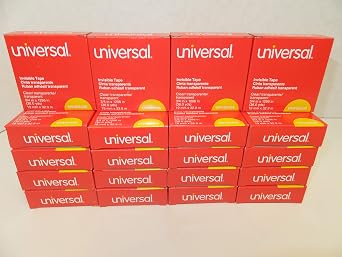 Universal Invisible Tape, 3/4" x 1296", 1" Core, Clear, Pack of 24, 83436