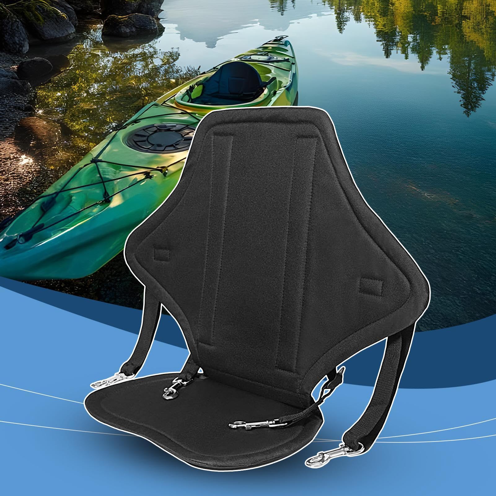 Asiento de Kayak Silla de Acolchada Ajustable