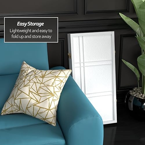 Miniatura 9 de Pantalla Shoji corta de doble cruz de 3 pies - Nogal - 3 paneles