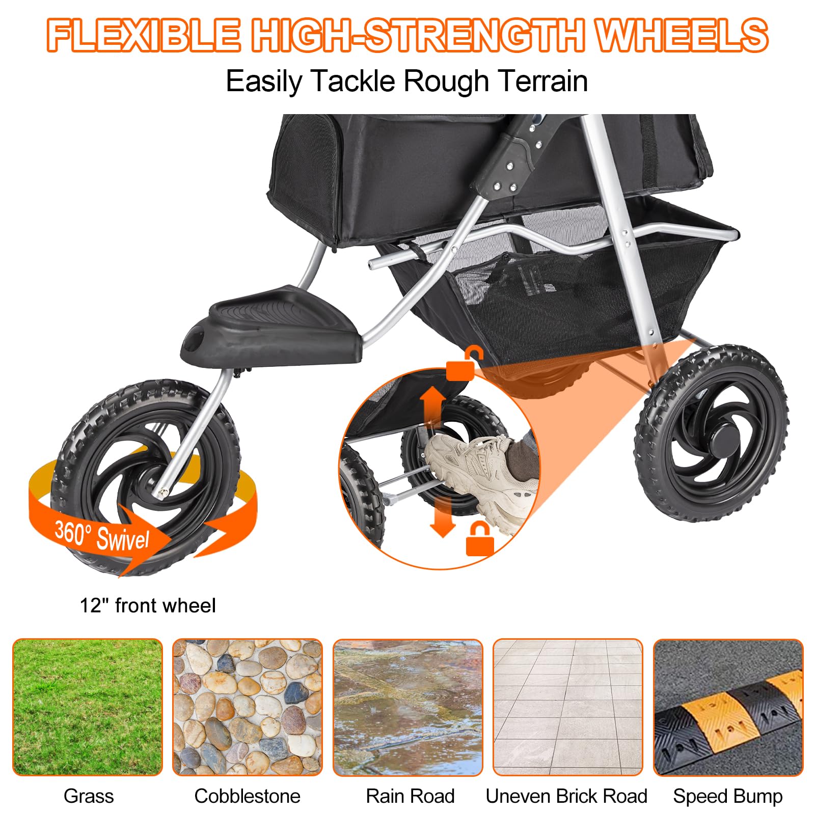 dog stroller with detachable carrier Garvee Double Pet Stroller with 2 Detachable Carriers, 4 Wheels Dog  Stroller for 2 Dogs or Cats, Puppy Stroller with Storage Basket, 360-Degree  Front