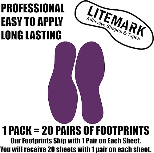 Vista 144 de LiteMark Calcomanías de vinilo duraderas con acabado brillante, tamaño mediano de 9 pulgadas, ideal para suelos, techos, paredes y la mayoría