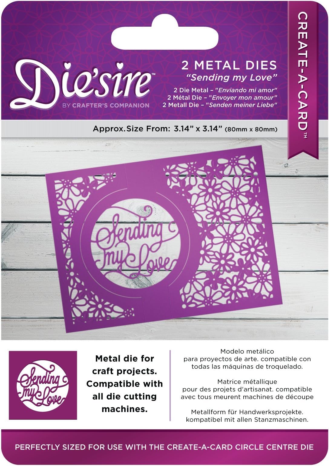 Sending My Love Create a Card, Silver