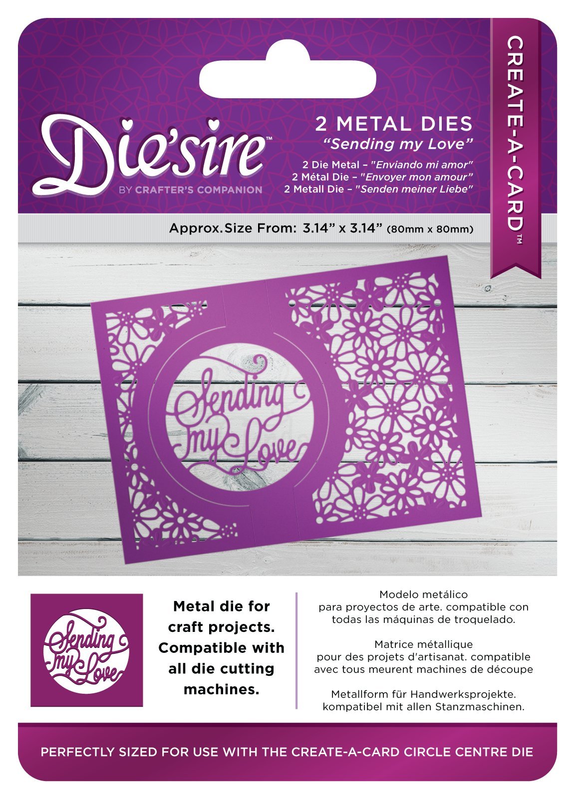 Die'sireSending My Love Create a Card, Silver