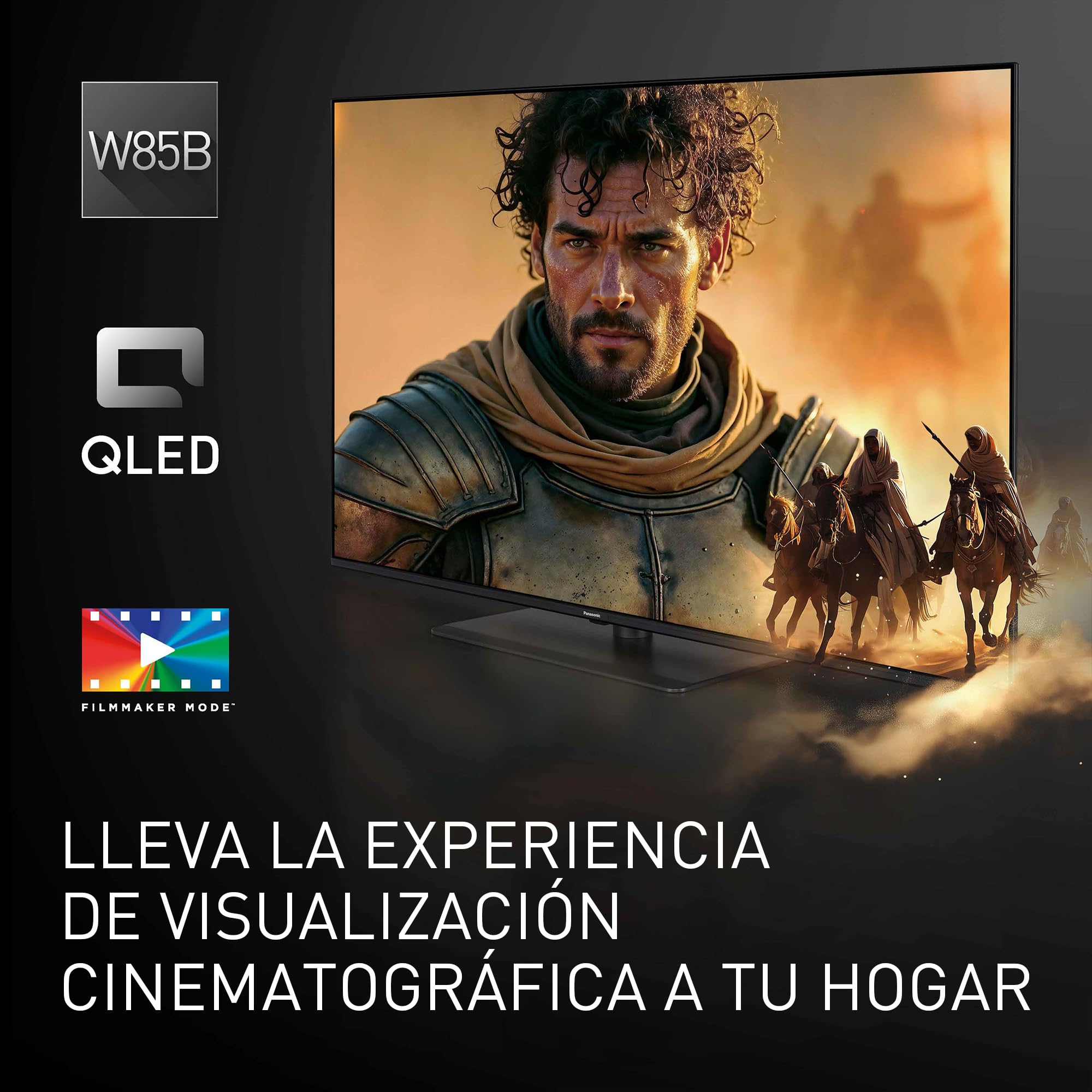 Panasonic Premium TV-43W85BEZC, Serie W85B, 43 Pulgadas, Smart TV 4K Ultra HD QLED, 120 Hz, Fire TV, Dolby Vision y Atmos, Modo Juego Extremo, Compatible con Alexa, Apple, Bluetooth, Negro