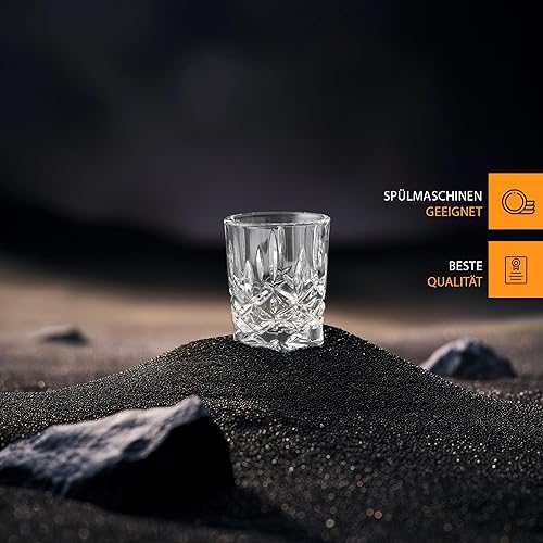 Miniatura 6 de Nachtmann Noblesse Collection - Juego de 4 vasos de chupito transparentes de alta calidad, capacidad de 2 onzas, perfectos para whisky, tequila,