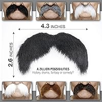 Vista 22 de Mustaches Bigotes falsos autoadhesivos, original, estilo morsa, M Jengibre