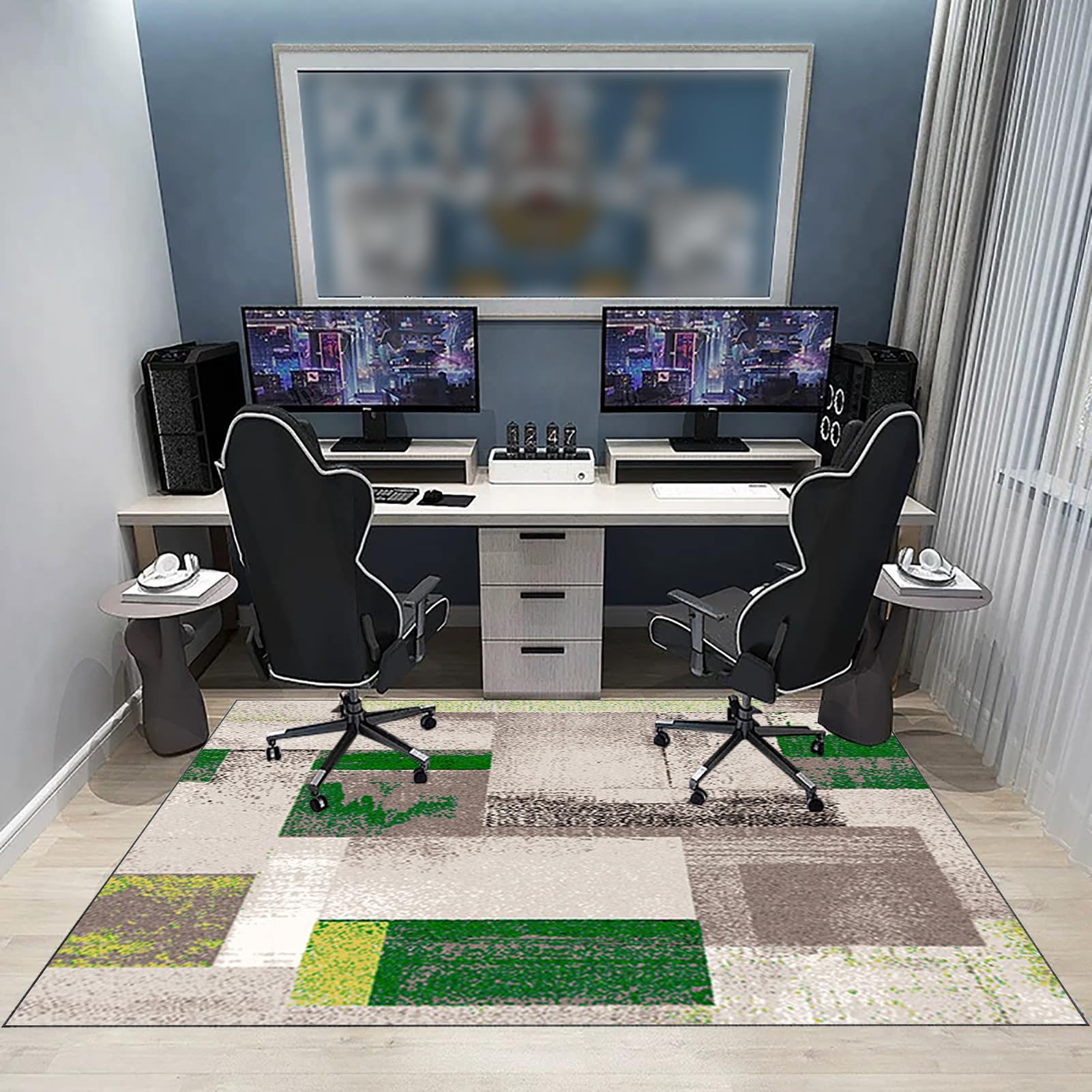 JaevKwzy Chair mat for Hard Floors Heavy Duty Office Chair Mats for Carpeted and Hardwood Floor Carpet Protector Chair Mat Floor Mats Wood/Tile Protection Mat for Office & Home 70 x 100 cm - Image 2