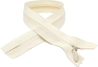 Unique Zipper YKK #5 Heavy Conceal - Invisible (Bridal Wear), Select Length and Color (Length 24 inches, Off White)