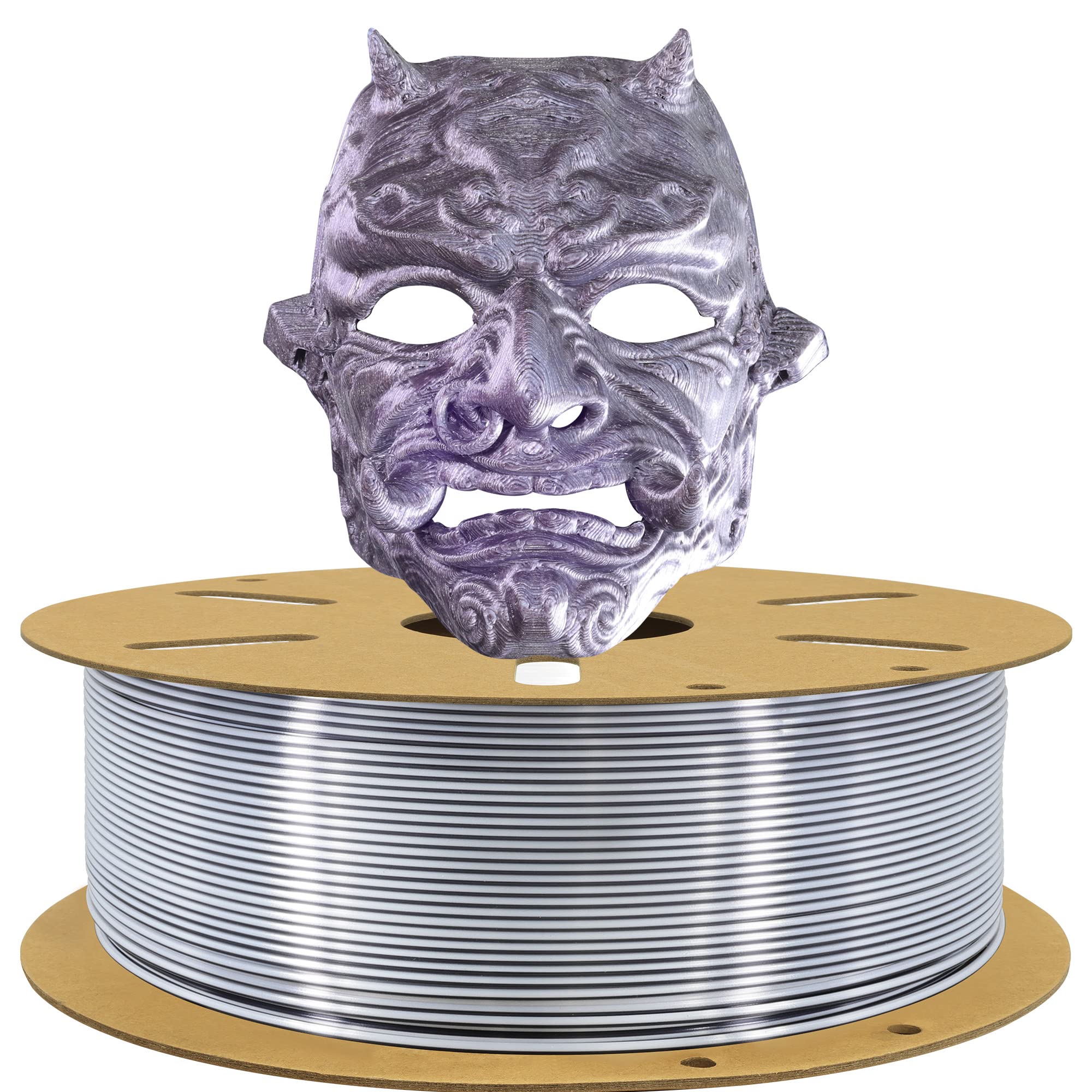 TTYT3D1.75mm Bicolor Double Colors Silk Black White PLA Coextrusion 3D Filament, Silk Shiny 2 Colors in 1 Printing Silk PLA, Widely Fit for 3D Printer, 2.2lbs 1KG Dual Color 3D Printer Material