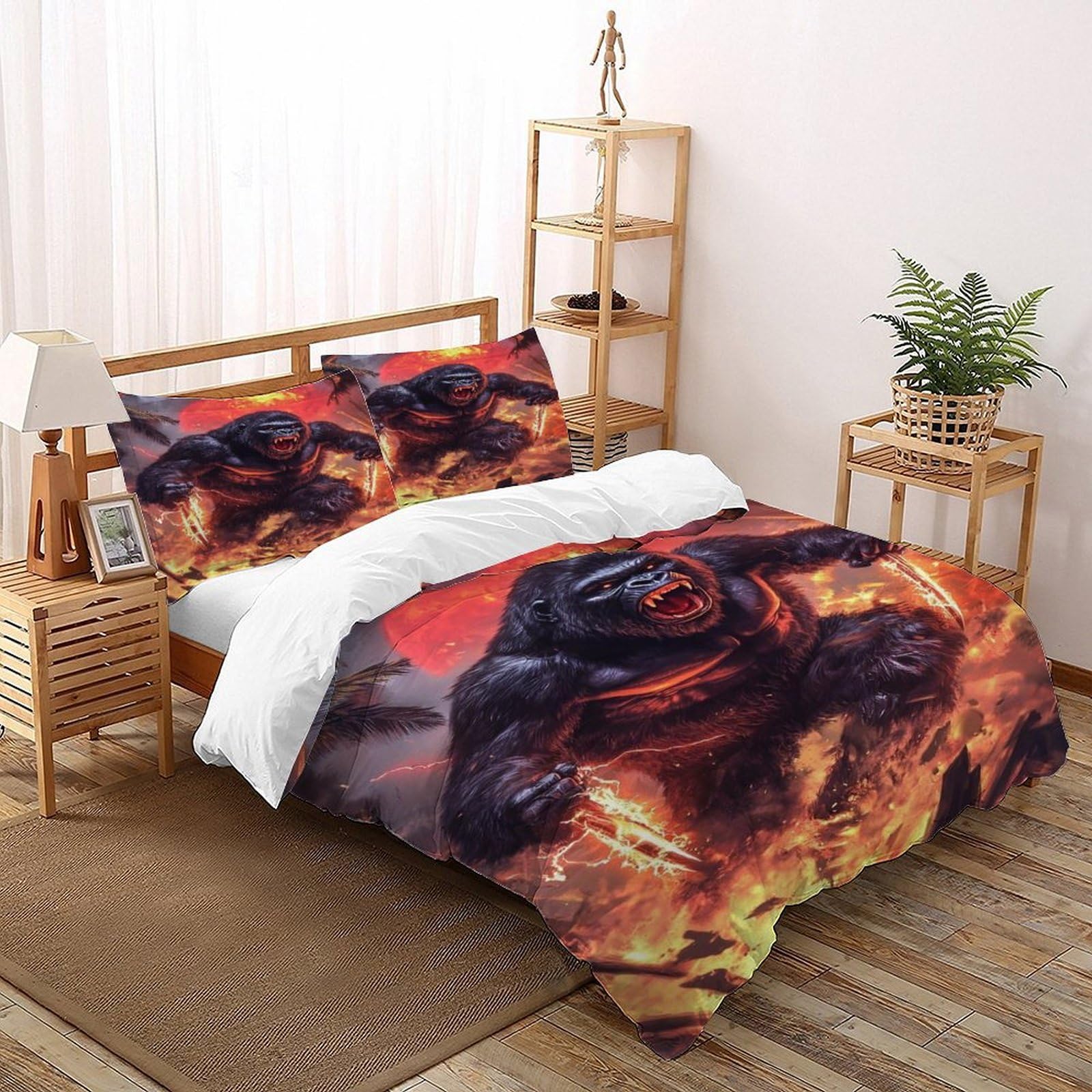 Housse de couette gorille contre la transpiration nocturne lit double