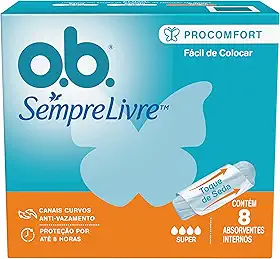 o.b. Absorvente Interno Médio Super O.B. 8 Unidades Multicor