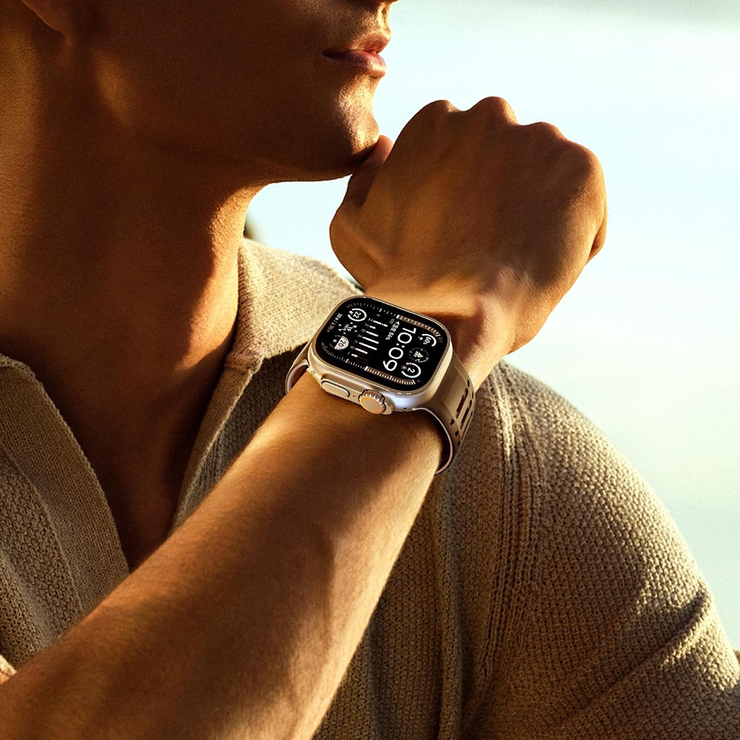 Designed for Apple Watch Ultra Bands 49mm, Magnetic Buckle Silicone Sport Strap Competible with iWatch Series 4 5 6 7 8 9 10 & SE 46mm/45mm/44mm - Image 6