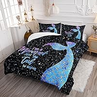 Vista 139 de Black Blue Butterfly Comforter Set for Girls Women,Boho Butterfly Sun and Moon Mandala Printed Bedding Set with 2 Pillowcases(Black Blue Twin)