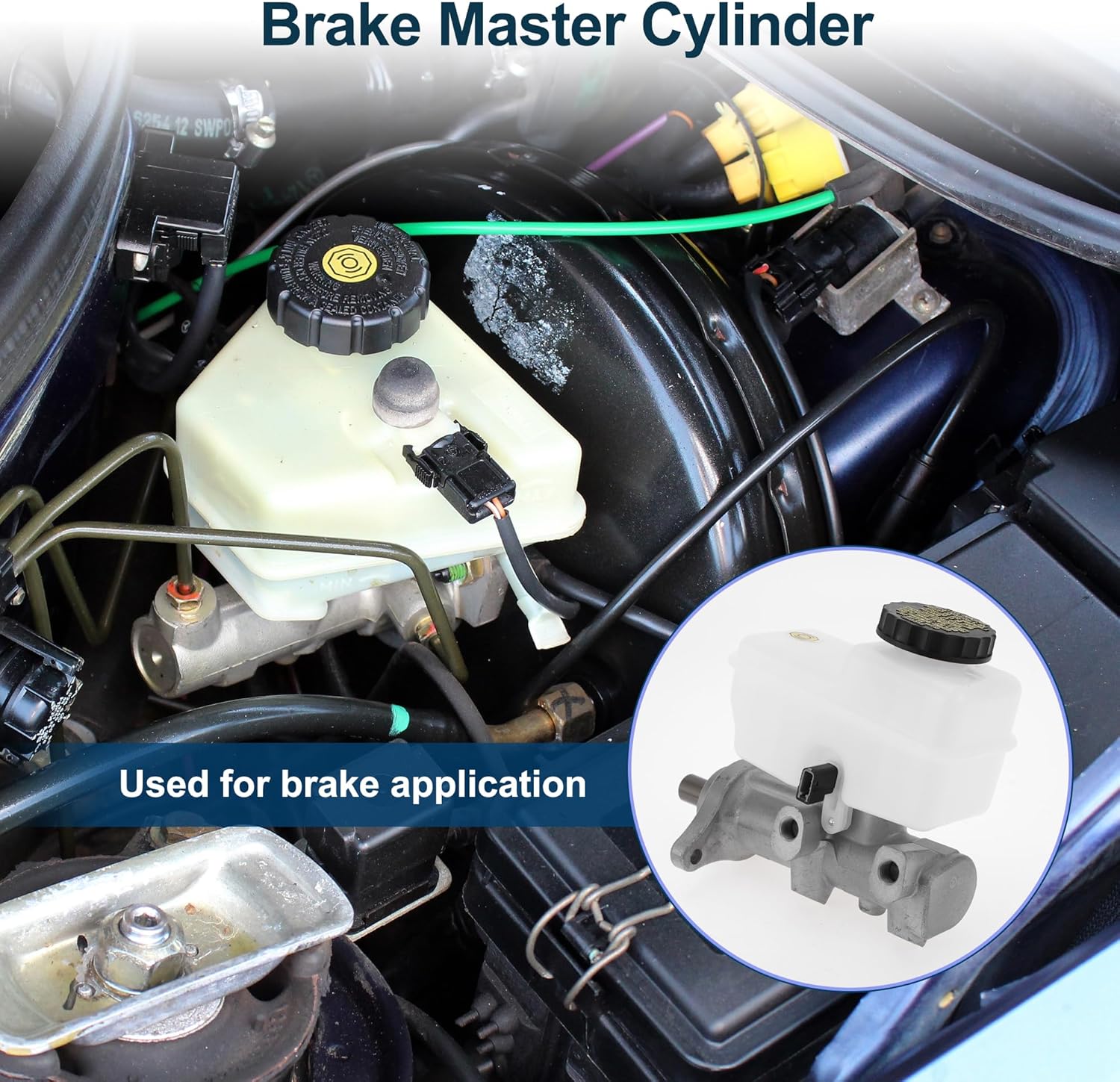 Brake Master Cylinder for Nissan Frontier 2005-2010 Durable No.46010EA300 Engine Compartment Hydraulic Master Cylinder Silver Tone,White 1 Pcs