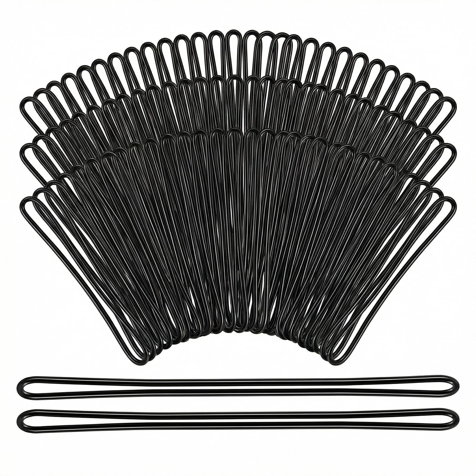 110 Pcs 6.5 inch Length Plastic Travel Luggage Loops PVC Name Tag Loop Straps Bag Worn Loops for Luggage Bag ID Tag (Black)