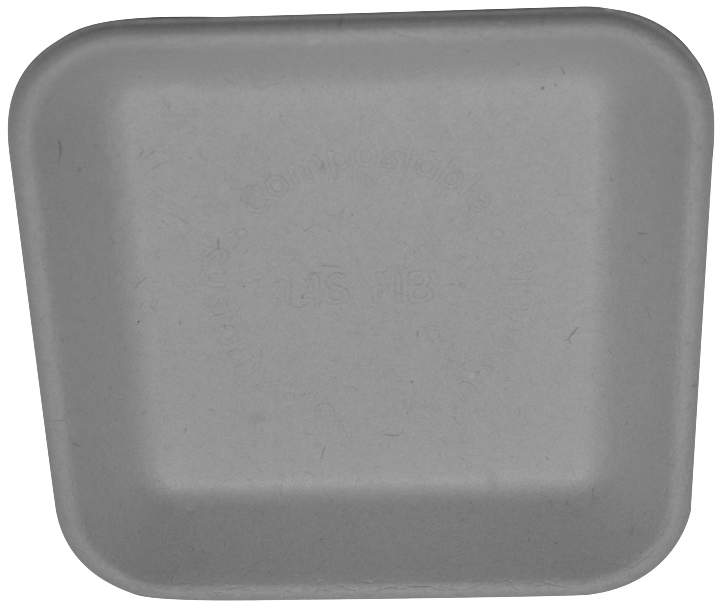 PrimeWare Tray-14S Natural Molded Fiber Mini Tray, 6" Length x 6" Width x 7/8" Height (Case of 500)