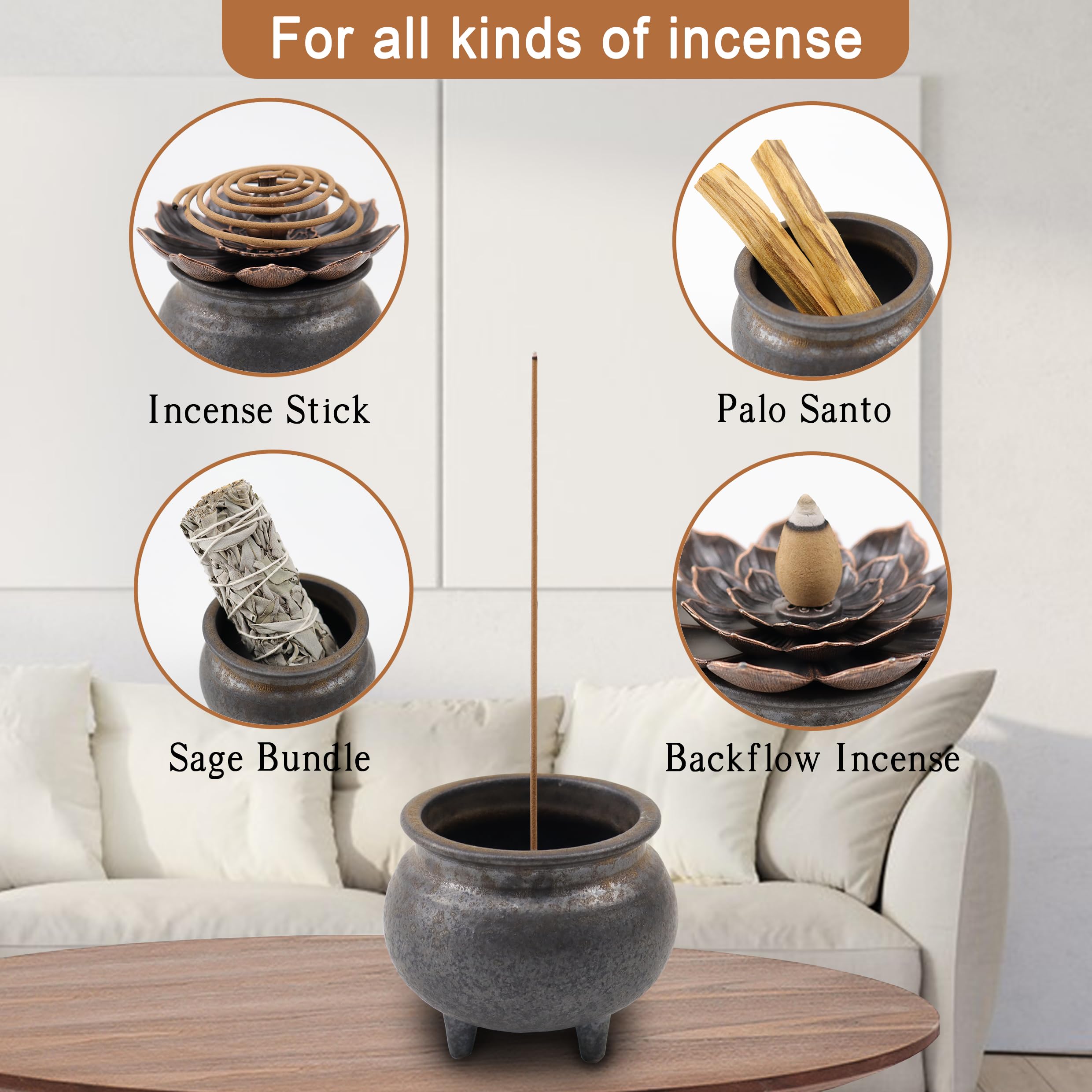 彫刻・オブジェ Richardson CERAMIC INCENSE BURNER 彫刻・オブジェ