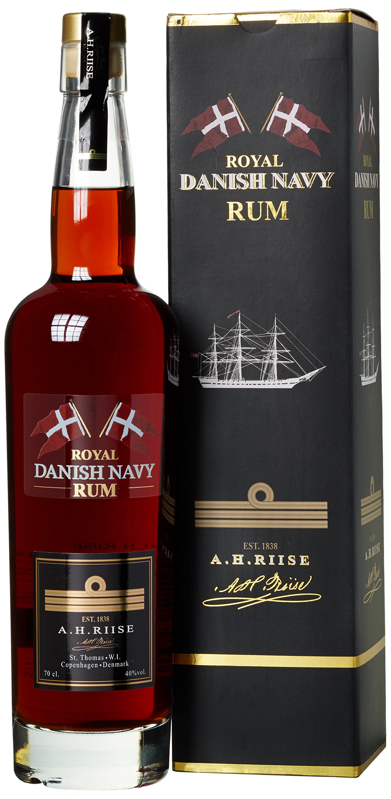 A.H. Riise Danish Navy Rum (1 x 0.7 l)
