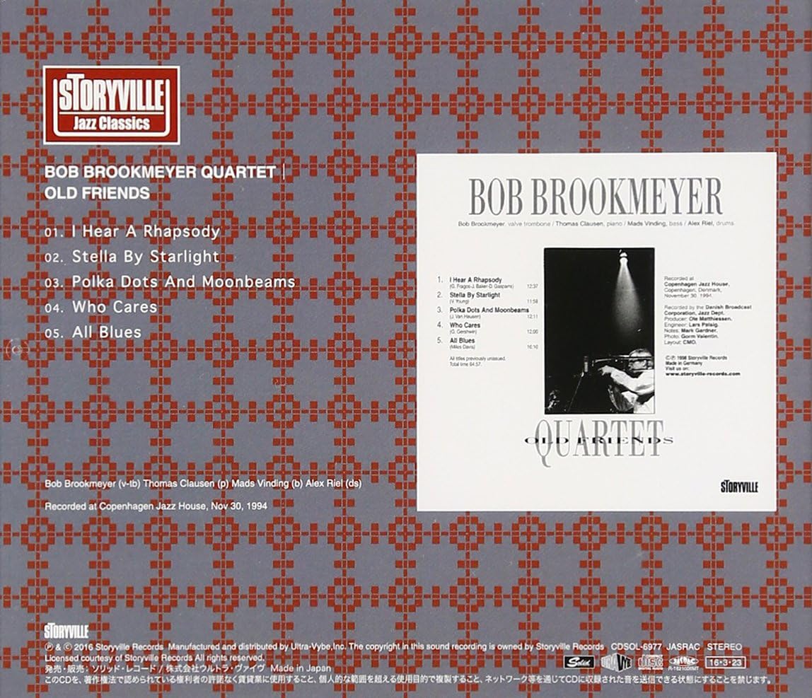 THE BOB BROOKMEYER QUARTET BOB BROOKMEYER QUARTET - Old Friends - CD