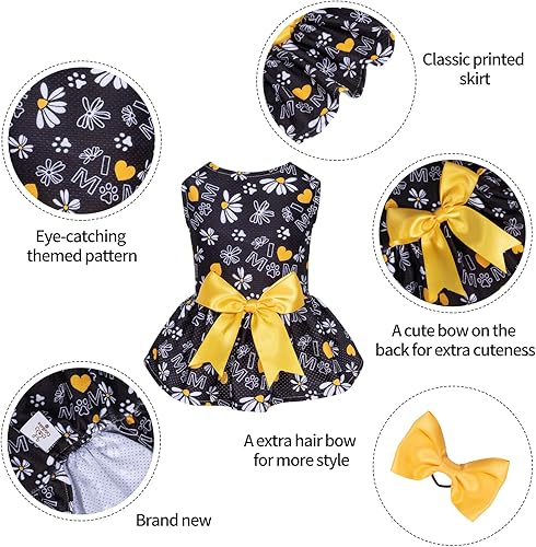 Miniatura 71 de CuteBone Vestido de malla para perro, vestido de Halloween para cachorros, traje de verano para mascotas, moda de verano para perros pequeños, ropa