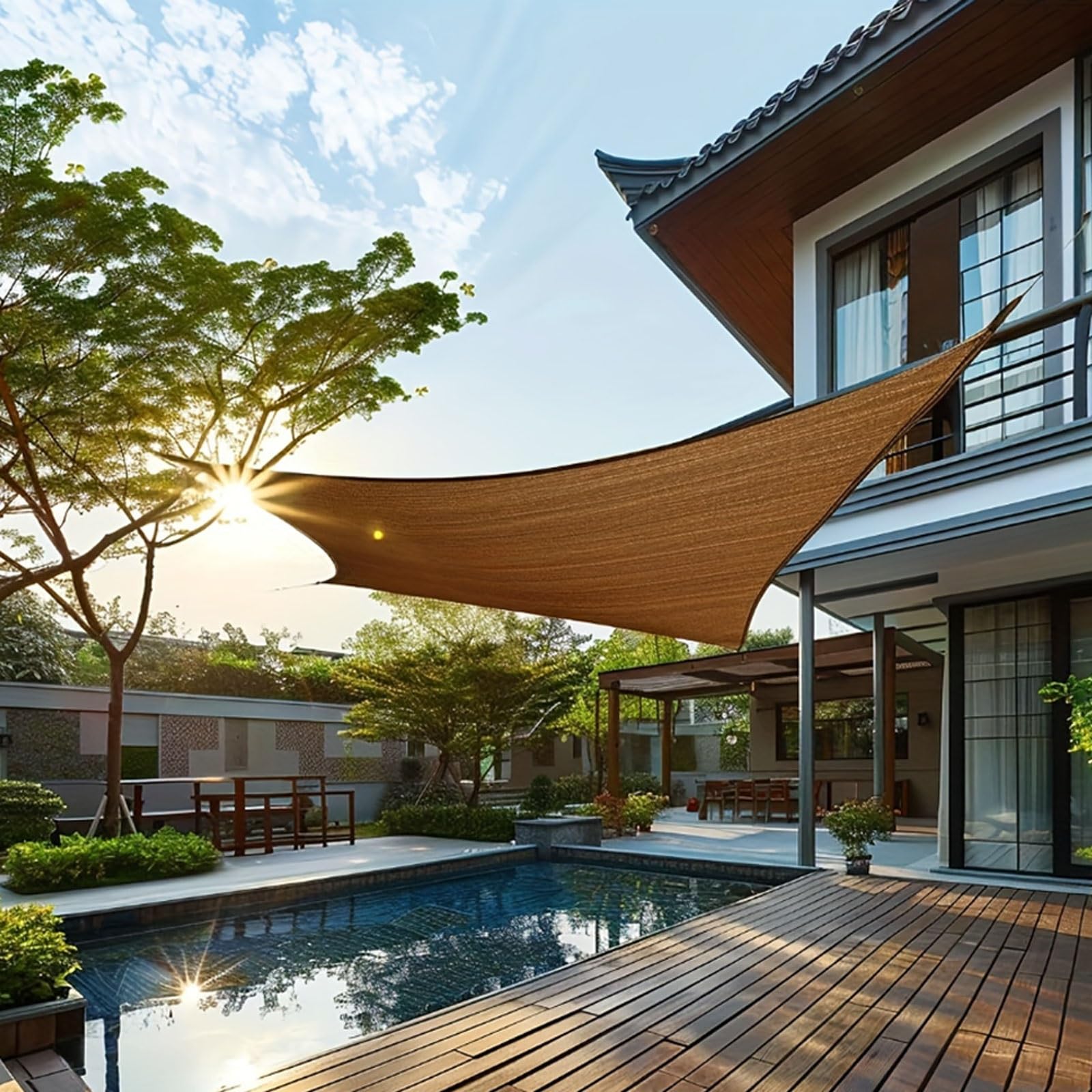 WQPMNYG UV Protection Shade Tarps for Patio & Garden4x25m Pergola Canopy Sun Shade Netting Durable Outdoor Sun Blocker for Outdoor Spaces Perfect for Decks & Patios