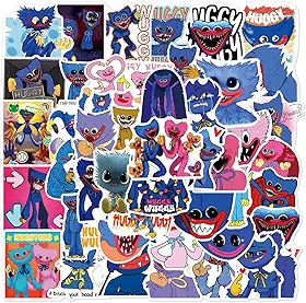 Pacote com 50 adesivos Poppy Playtime | Decalques de vinil à prova d'água para laptop, garrafa de água, skate, diário, capa de telefone