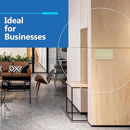 Miniatura 690 de LIDER - Cubierta decorativa de interruptor doble con acabado mate, placa de pared sin tornillos, tamaño mediano, 2 bandas, 4.88 x 4.92 pulgadas