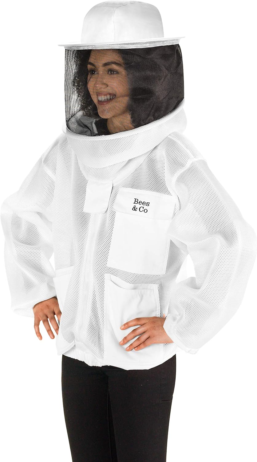 Bees & Co K83 Ultralight Beekeeper Jacket with Round Veil - Image 3