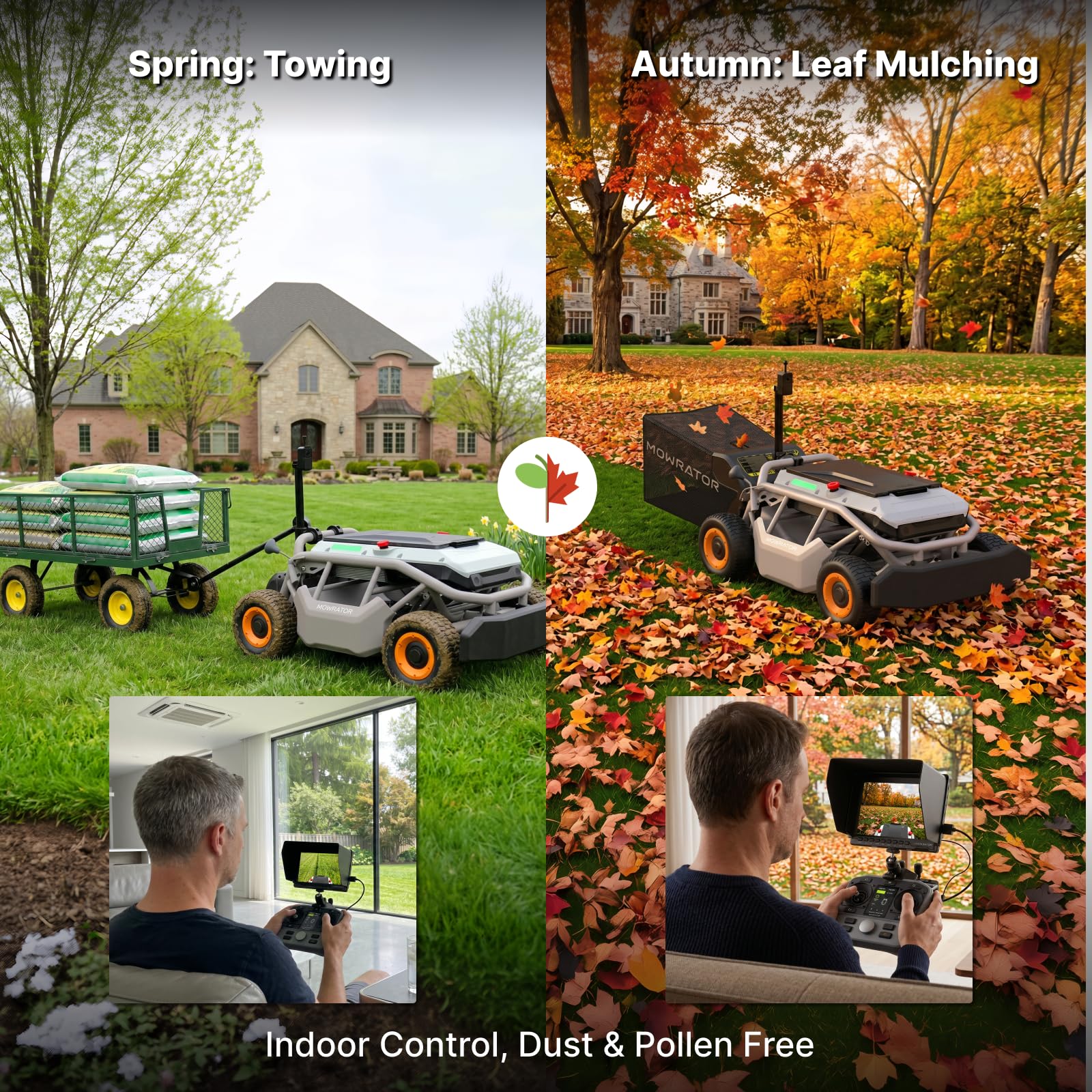 Mowrator MowFun FPV Kit 1080p 60fps HD View Dual Batteries | 178° Wide Angle Camera, 4km Transmission, 22ms Low Latency, 7-inch Display, Indoor View, SD Card Support, HDMI Connection
